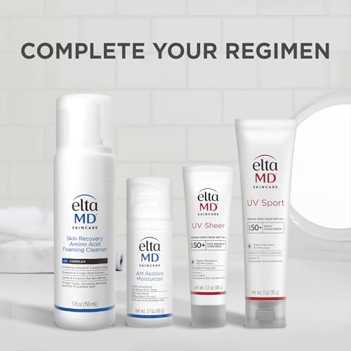 EltaMD UV Sport Sunscreen Lotion SPF 50 - Face Sunscreen SPF 50, Body, Water & Sweat Resistant, Oil-Free Zinc Oxide Formula, Size: 3 Ounce (Pack of 1)