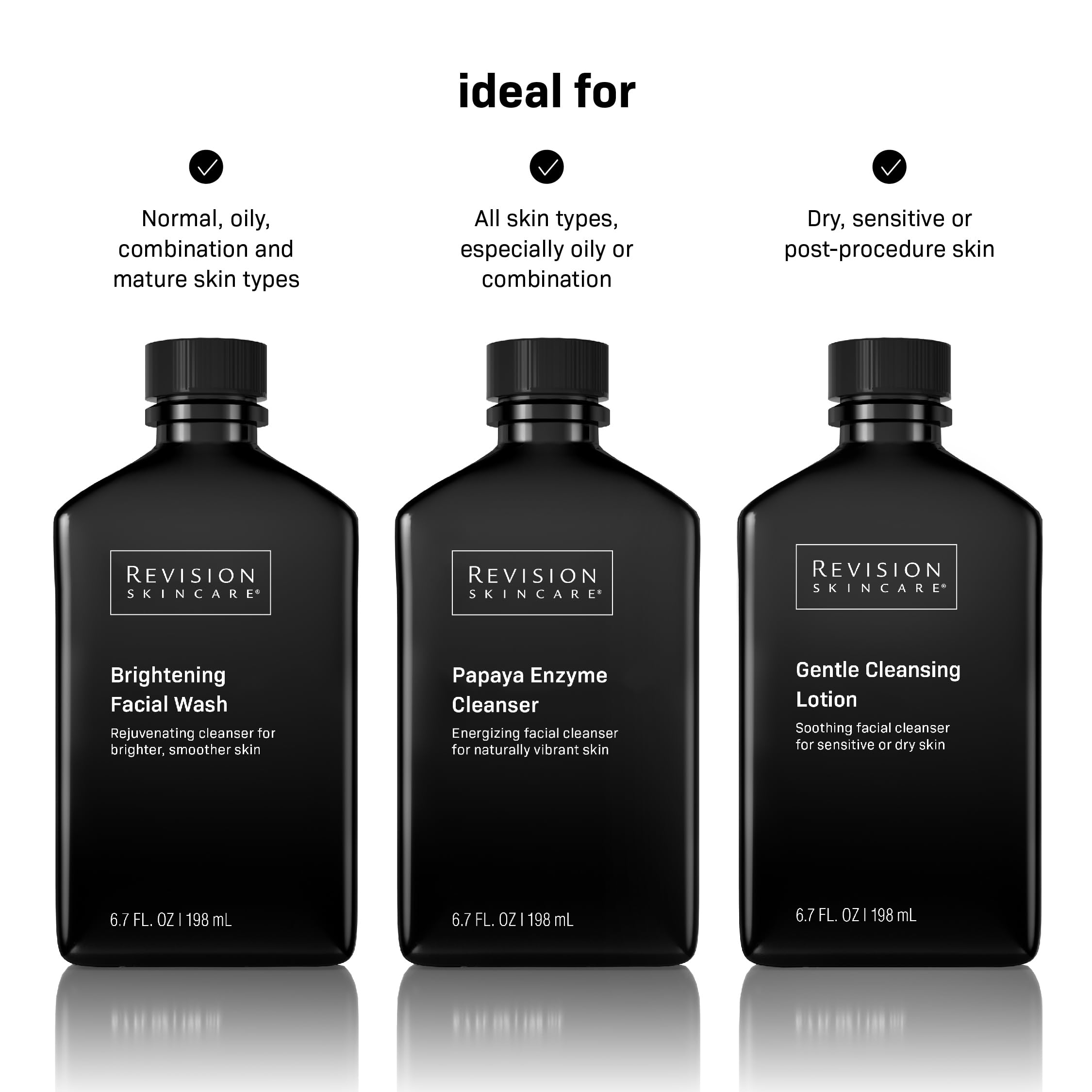 Revision Skincare Brightening Facial Wash, Exfoliating Face Cleanser with Vitamin C and Vitamin E, 6.7 fl oz